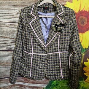 True Meaning jacket woman's large 1 button front multicolored NWT